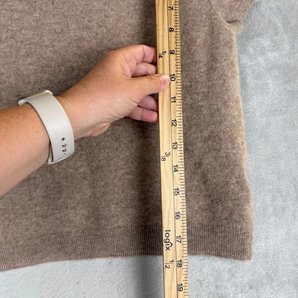 Quince Short Sleeve Crewneck Sweater in Light Taupe - Picture 6 of 8